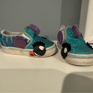Vans Kids Teal Glitter Sneakers